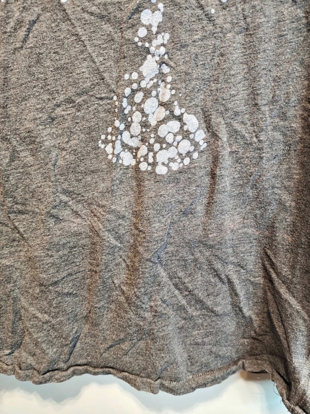 American Eagle Gray Eagle Graphic Tee Distressed 2000s M - Picture 3 of 5